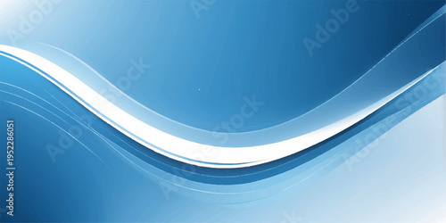 A futuristic blue abstract background featuring dynamic wave lines and a flowing curve design creates a light, motion-filled vector illustration for a professional business web banner