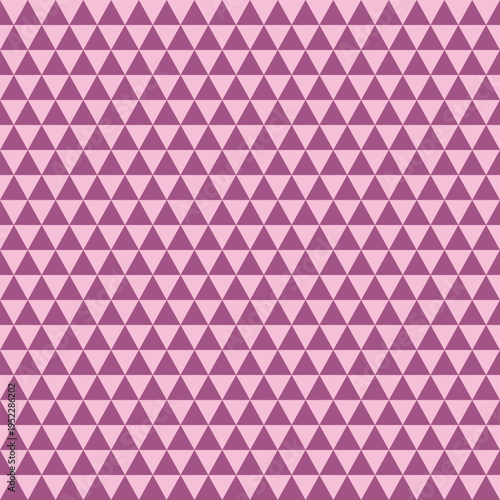 Seamless deep pinkish purple and soft pink geometric triangle pattern. Modern repeating background for wallpaper, packaging, textile, branding, and web design.