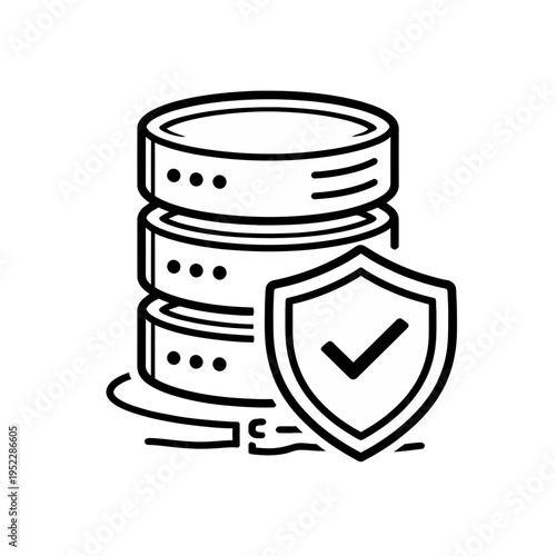 Depiction of secure data infrastructure, symbolizing robust protection and verified safety for digital information and critical server systems