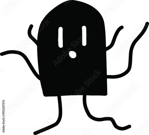 Friendly Alien Outline Icon