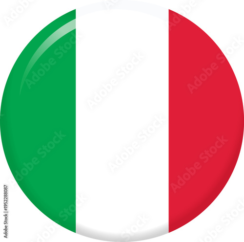 Free Download Italian National Flag Badge Round Design - GFXLoad