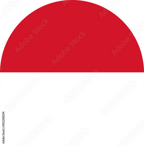Free Download Indonesian Flag Round Badge Icon  - GFXLoad