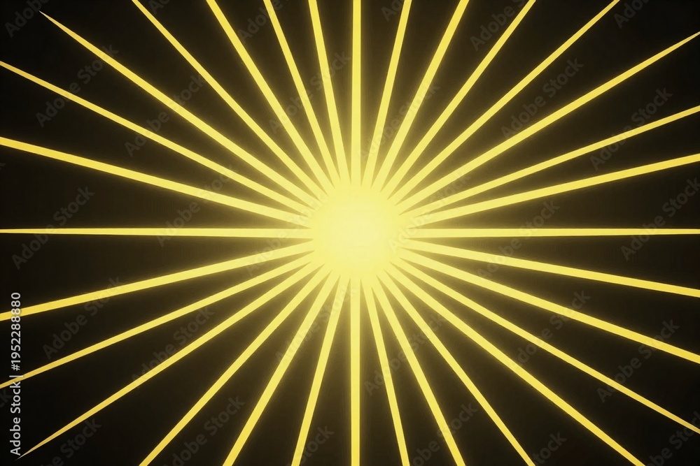 Obraz premium a yellow star burst on a black background