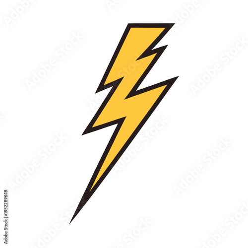 Yellow Lightning Bolt Energy Icon