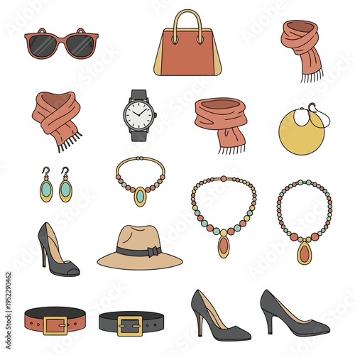Fashion Accessories Collection: Sunglasses, Bags, Scarves, Jewelry, Hats, Shoes, Watches, Belts