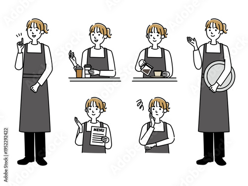 カフェのスタッフ