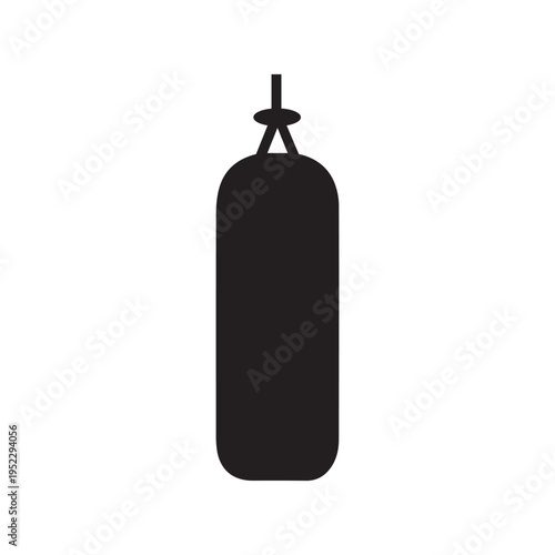 Punching bag vector isolated on white background.
