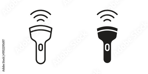 Ultrasound icon with black color and editable vector
