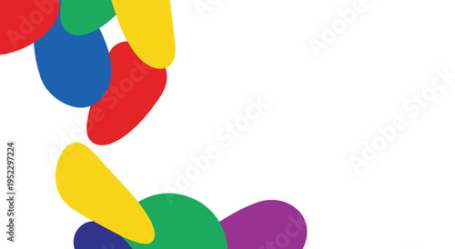 Colorful abstract background with various shaped pebbles or stones