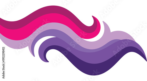 Flowing wavy abstract background with pink purple and blue shades
