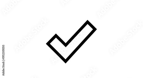 A simple black checkmark symbol on a white background, representing affirmation or confirmation