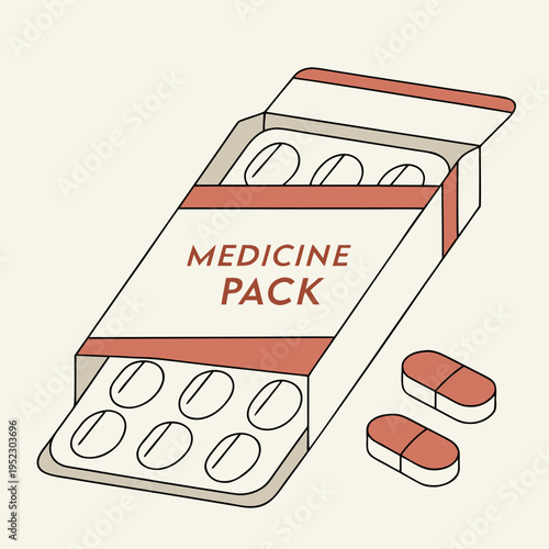 Pharmaceutical medicine pill pack with blister tray and capsules