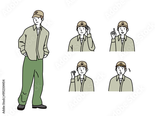 若いカジュアルな男性