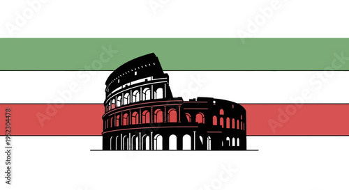 Colosseum Rome Italy Ancient Architecture.