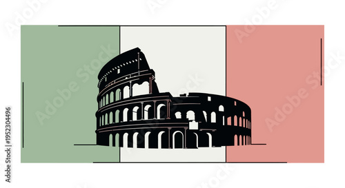 Colosseum Rome Italy Ancient Architecture.