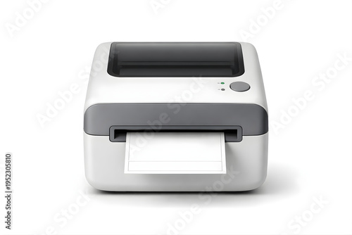 Wallpaper Mural Compact Thermal Barcode Label Printer Front View on White Background Torontodigital.ca