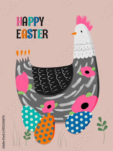Bild auf Leinwand easter, Easter chicken, egg, eggs, happy, holyday