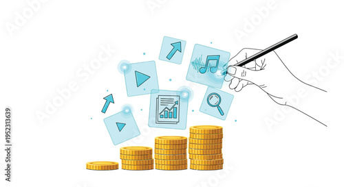 Digital content creation and monetization with increasing financial growth