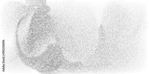 Grunge halftone gradient background. Faded grit noise texture. White and black sand wallpaper. Retro pixelated backdrop. Anime or manga style comic overlay. Vector graphic design textured template