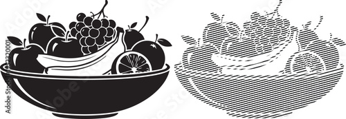 Fruits in a bowl and a 3d geometric interpretation of the same arrangement