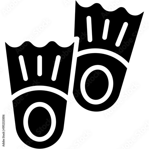 Snorkeling and Underwater Diving Equipment Vector Icon