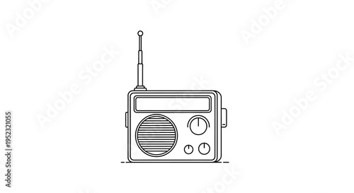 Vintage Retro Radio Device.