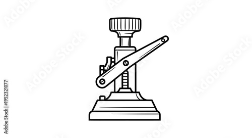 Industrial metal press machine tool.