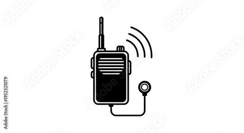 Wireless Radio Communication Device Closeup.