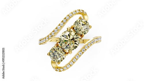 Fotografie Luxury trilogy ring designed for special moments.