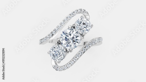 Foto Elegant trilogy ring symbolizing unity and love.