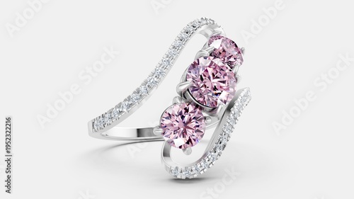 Luxury trilogy ring symbolizing harmony.