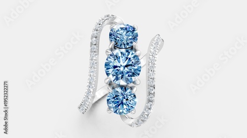 Timeless trilogy engagement ring with refined beauty.
