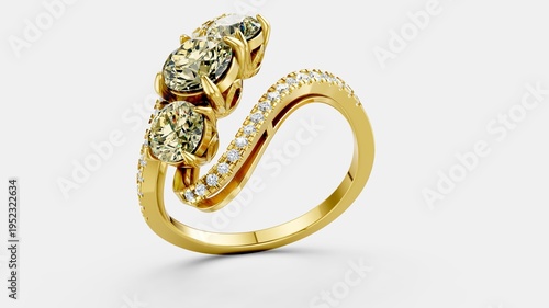 Classic trilogy ring with elegant structure.