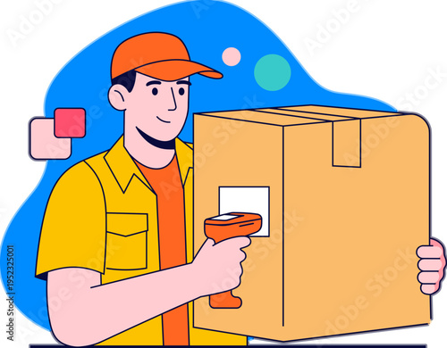 Courier Delivering Package