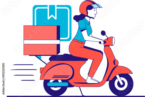Courier Delivering Package