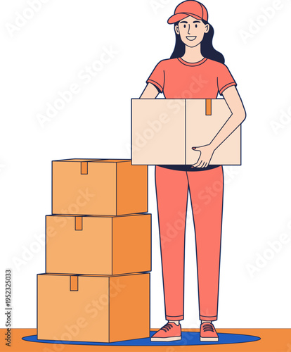 Courier Delivering Package