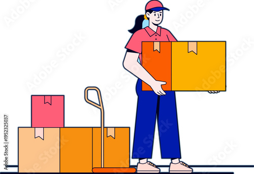 Courier Delivering Package