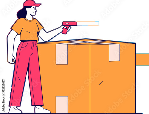 Courier Delivering Package