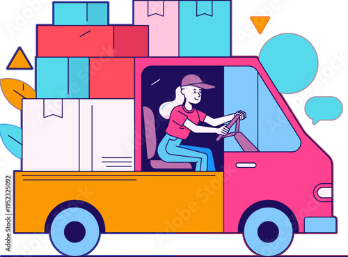 Courier Delivering Package