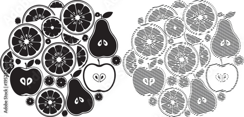 Microscopic cross-sectional views of cellular structures in biological tissue samples