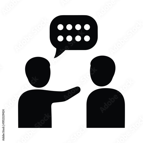 Two people communicating in a conversation