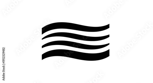 Simple black wavy lines on a white background