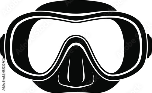 Dive mask snorkeling equipment icon for underwater exploration