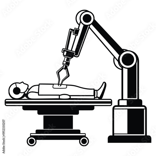 Robotic surgery system performing minimally invasive operation on patient