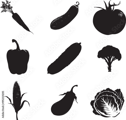 Assortment of fresh vegetables including carrots, cucumbers, and tomatoes