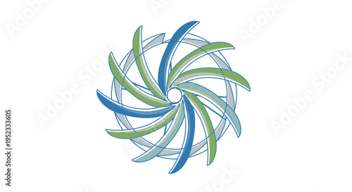 Abstract Circular Swirl Design with Gradient Colors