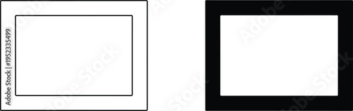 Rectangle frames with different border styles on white background