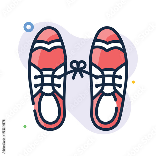 Premium outline icon representing funny shoes prank concept