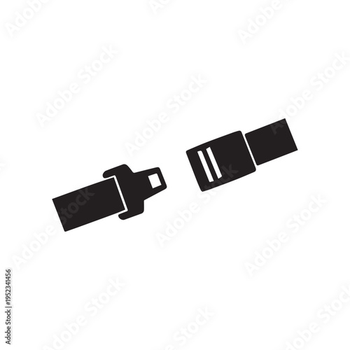 Unbuckled Seatbelt Safety Icon