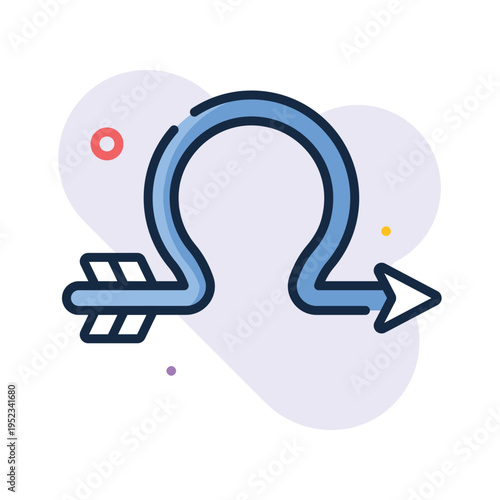 Easy to edit outline icon of arrow headband prank accessory